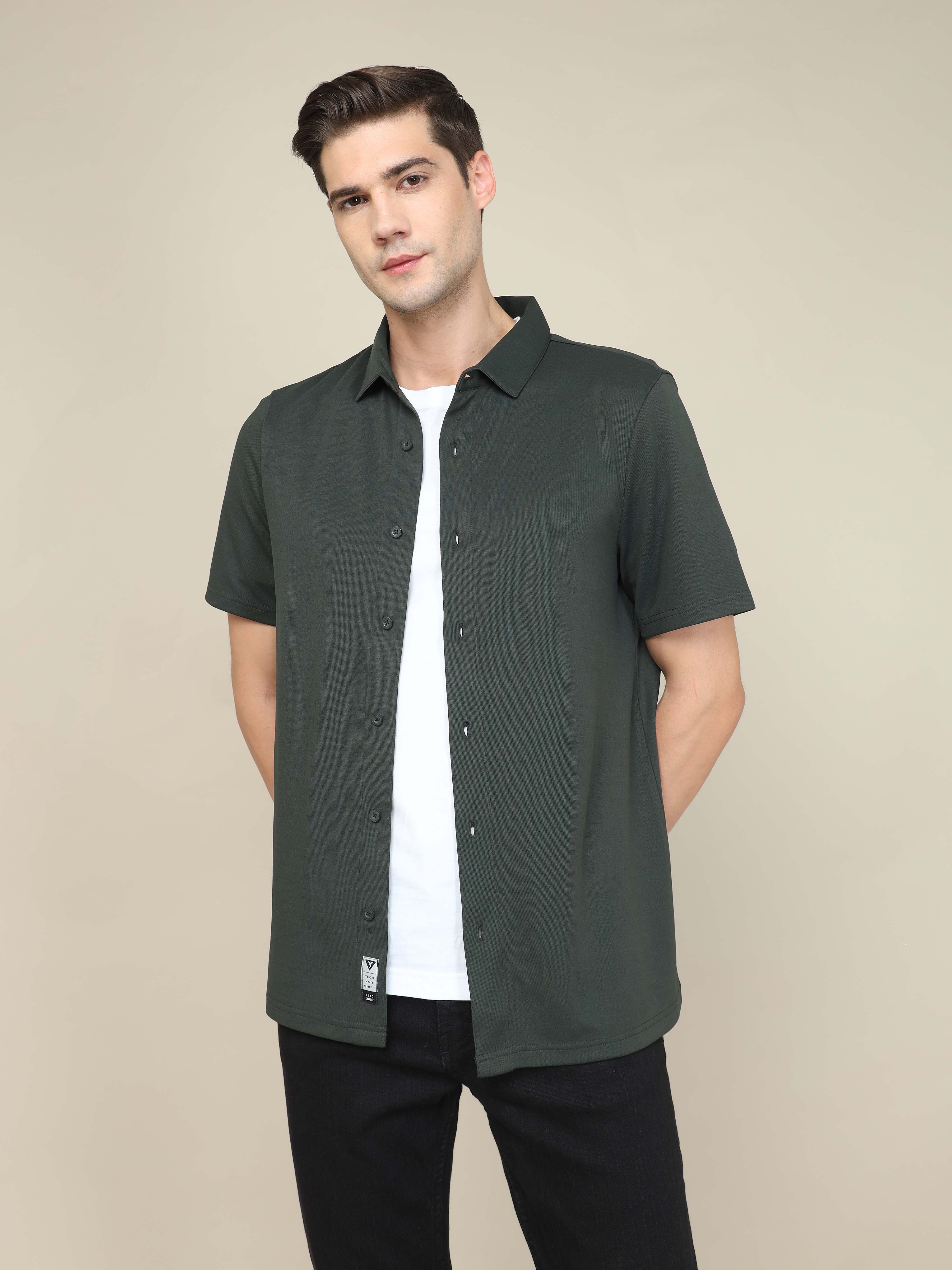 TFW49 25SS COMBINATION OPEN COLLAR SHIRT Men Regular Fit