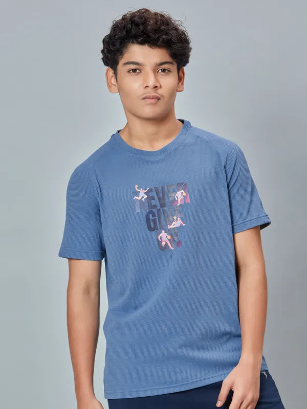 Boys Slim Fit Crew Neck T-shirt with Elasto Plus1