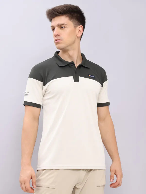 Men Slim Fit Polo T-shirt with Techno Dry
