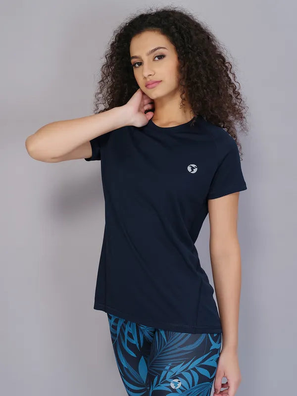 Women Slim Fit Crew Neck T-shirt with Techno Cool