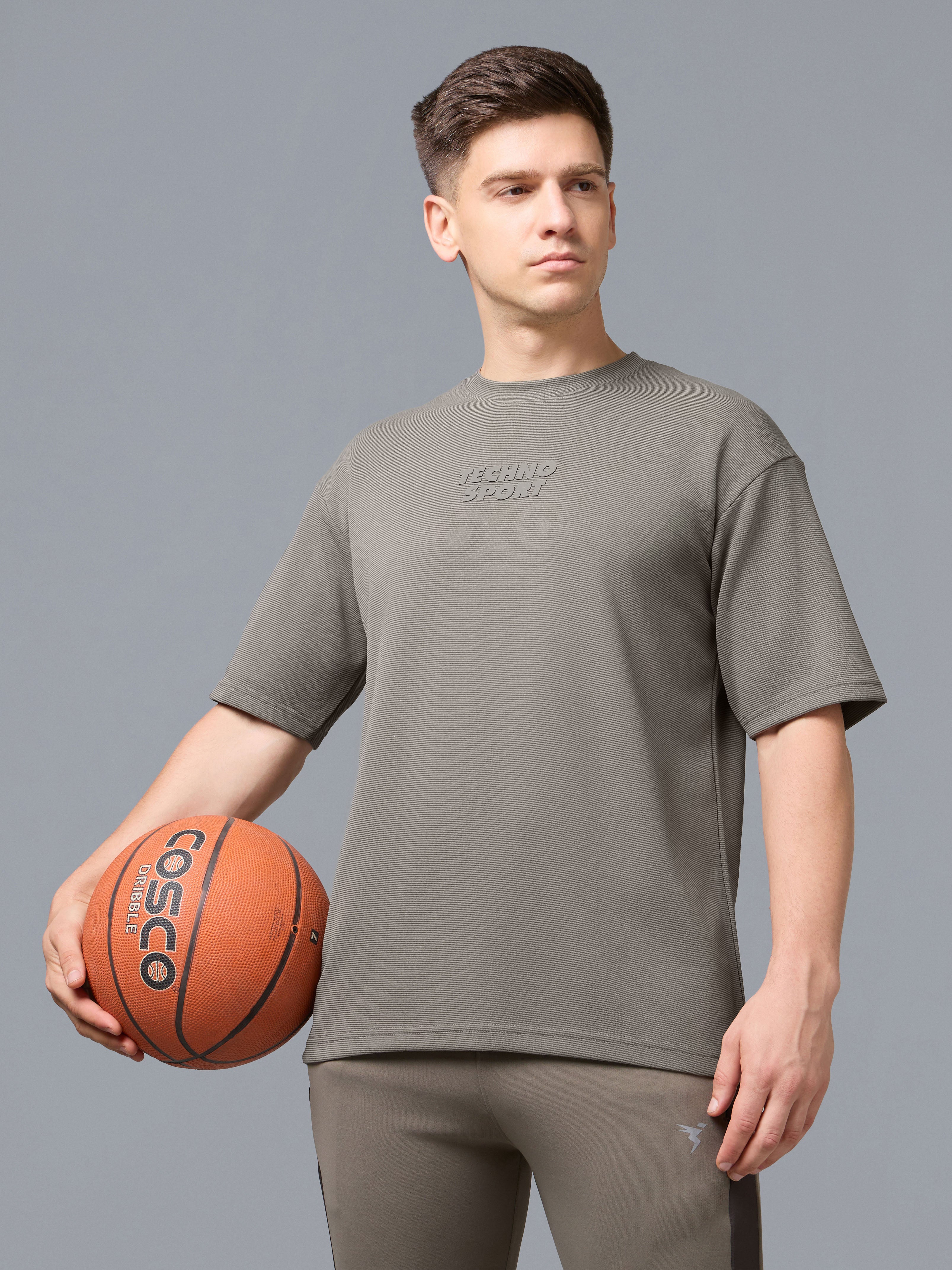 Men Printed Oversized Round Neck T-shirt with COTFLEX