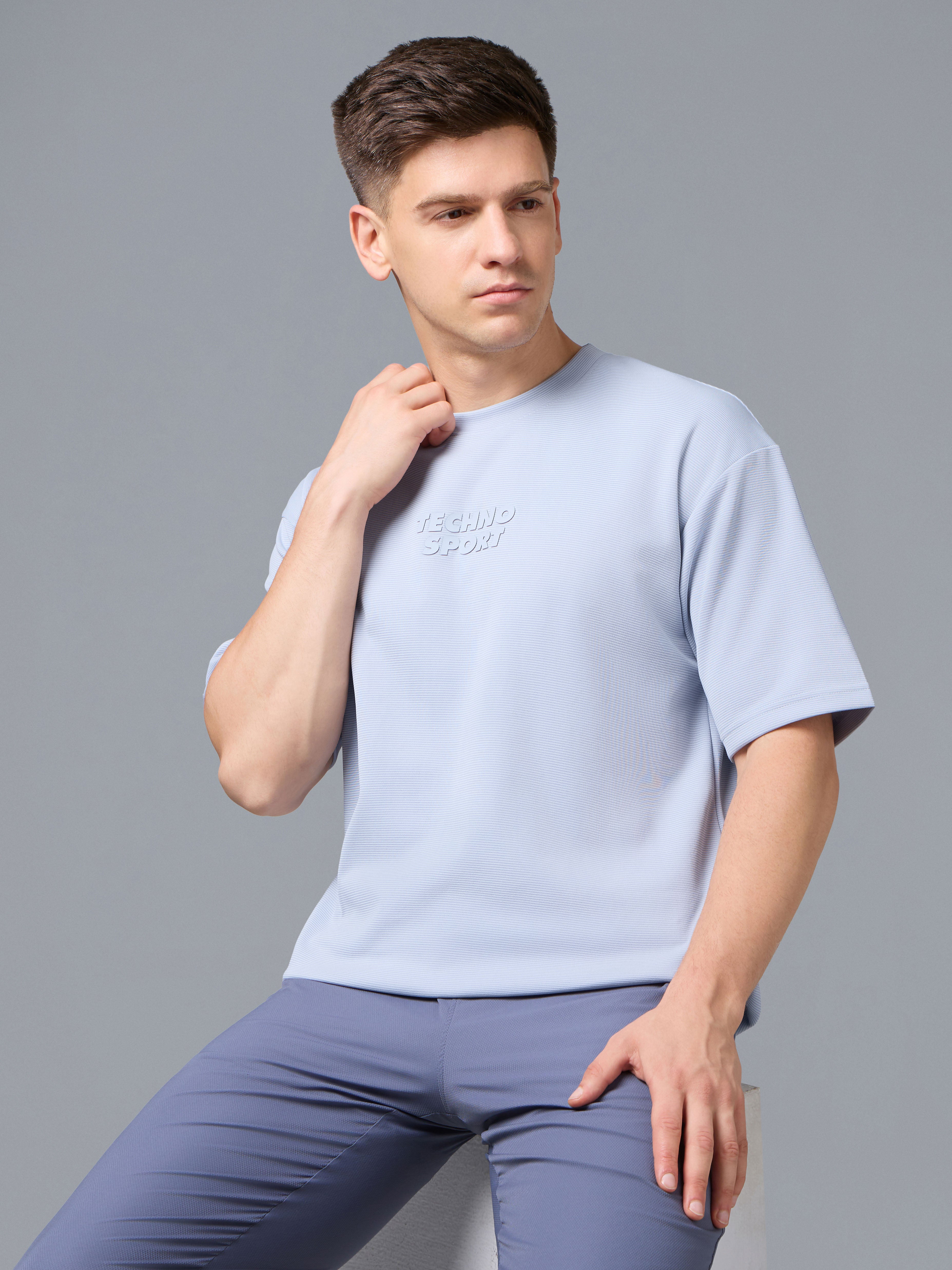 Men Printed Oversized Round Neck T-shirt with COTFLEX
