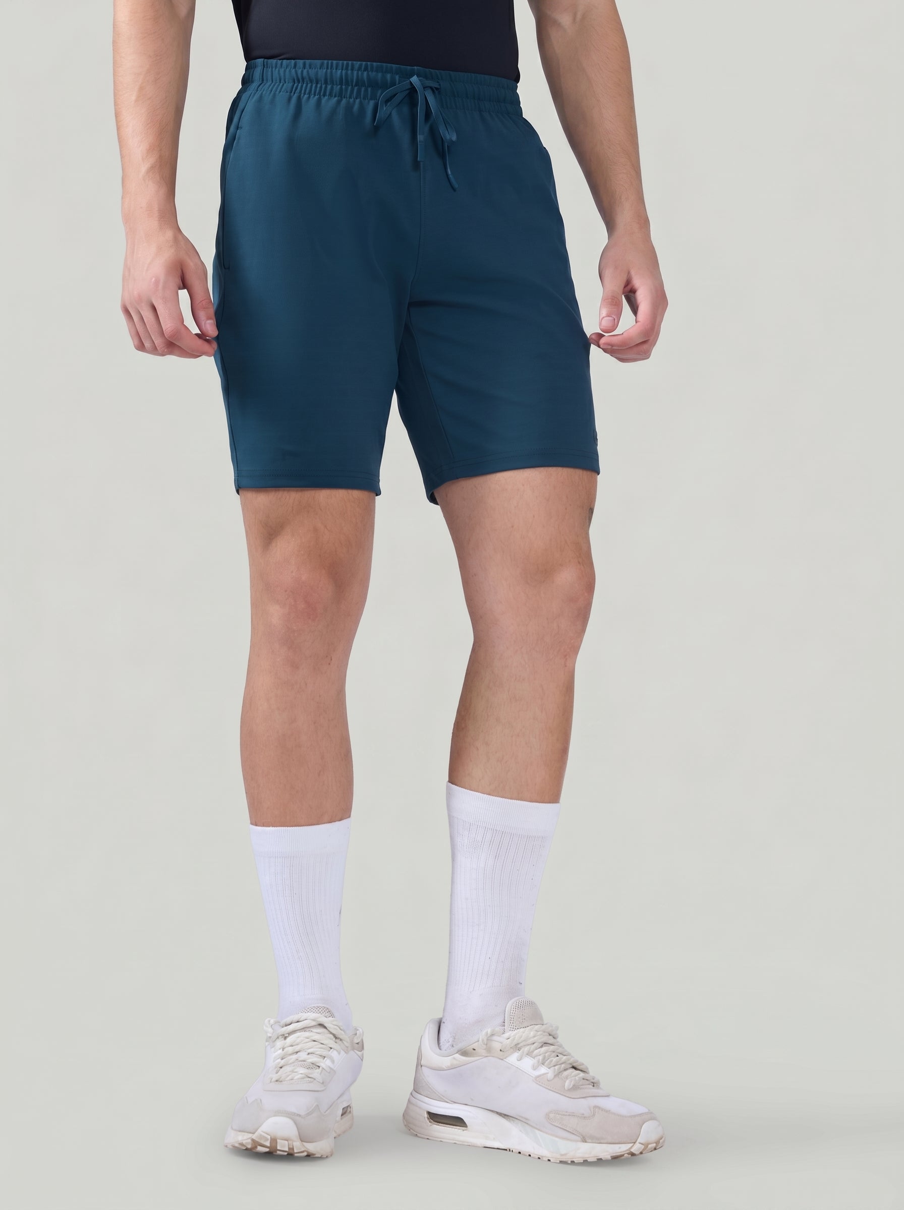 Men Solid Slim Fit Active Out Sports Shorts with ELASTOPLUS