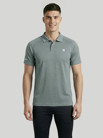 Men Melange Slim Fit Polo T-shirt with DOUBLE COOL