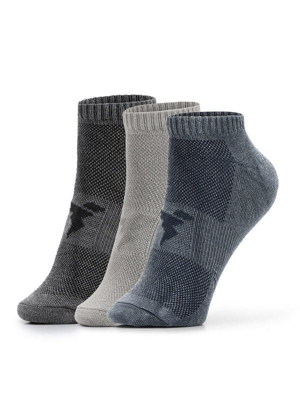 Men Solid Pack of 3 Socks with VENTMESH