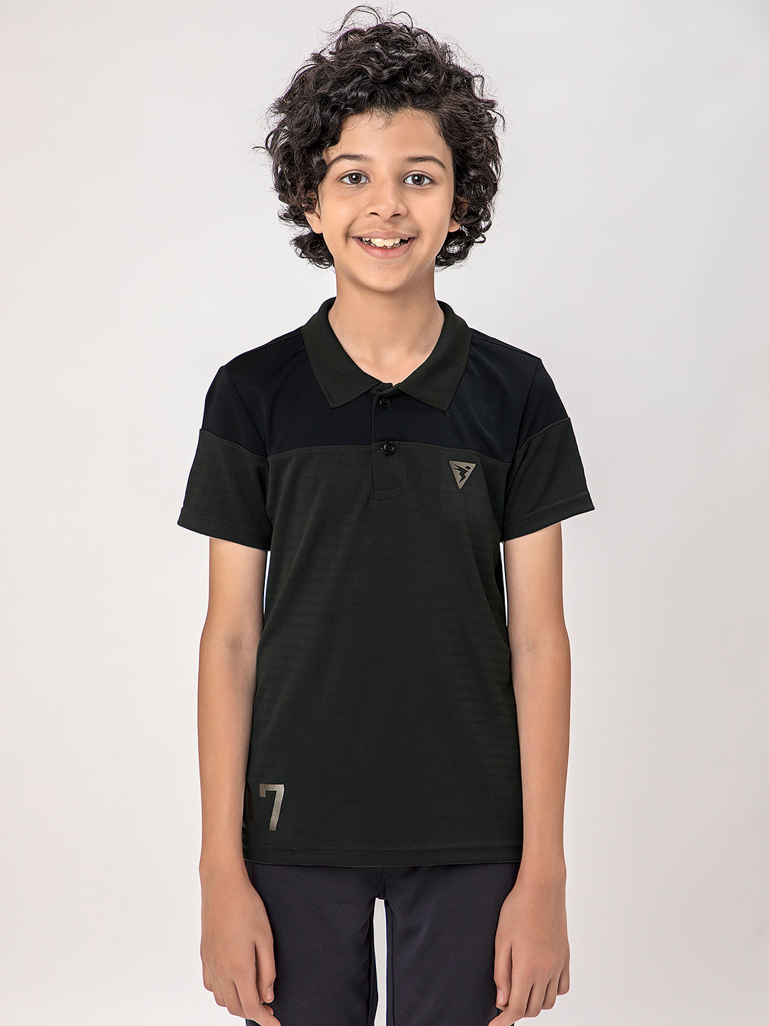 Boys Colorblock Slim Fit Polo T-shirt with TECHNOCOOL+