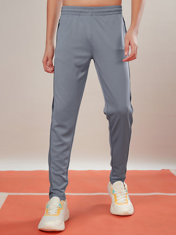 Boys Solid Slim Fit Sports Trackpants with TECHNO DRY