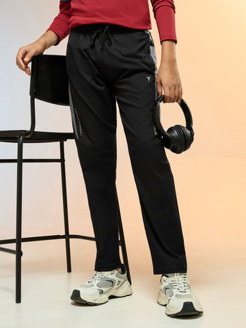 Boys Solid Slim Fit Sports Trackpants with TS FLEXI