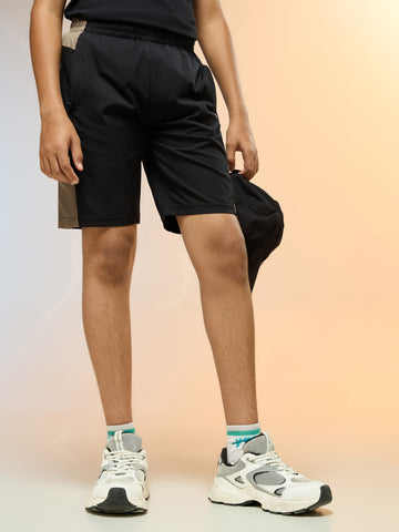Boys Colorblock Slim Fit Sports Shorts with TS FLEXI