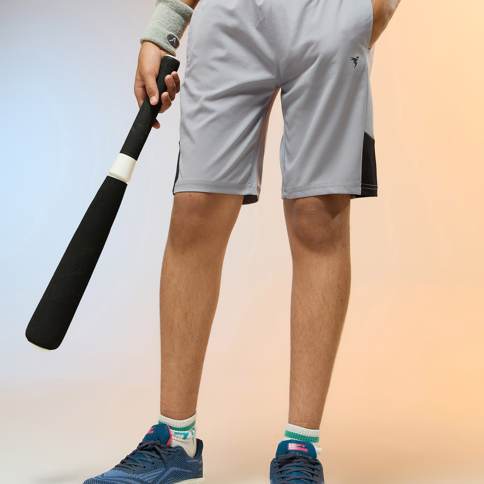 Boys Colorblock Slim Fit Sports Shorts with TS FLEXI