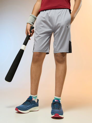 Boys Colorblock Slim Fit Sports Shorts with TS FLEXI