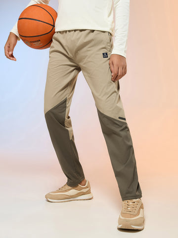 Boys Colorblock Slim Fit Sports Trackpants with TS LYTRA