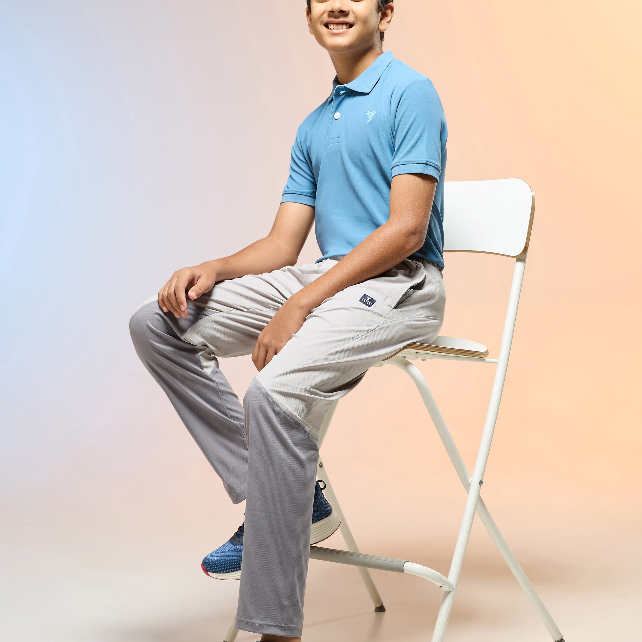 Boys Colorblock Slim Fit Sports Trackpants with TS LYTRA