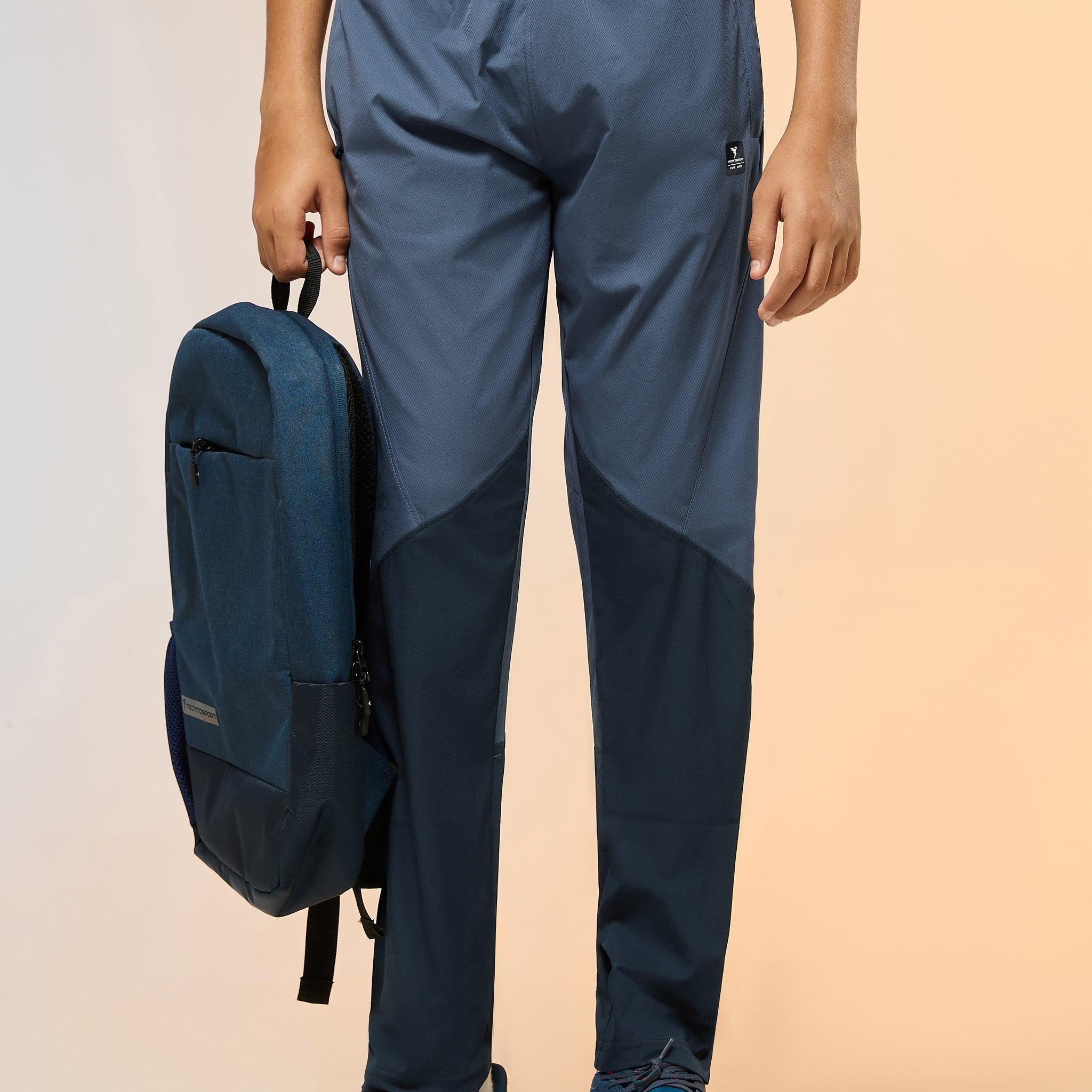 Boys Colorblock Slim Fit Sports Trackpants with TS LYTRA