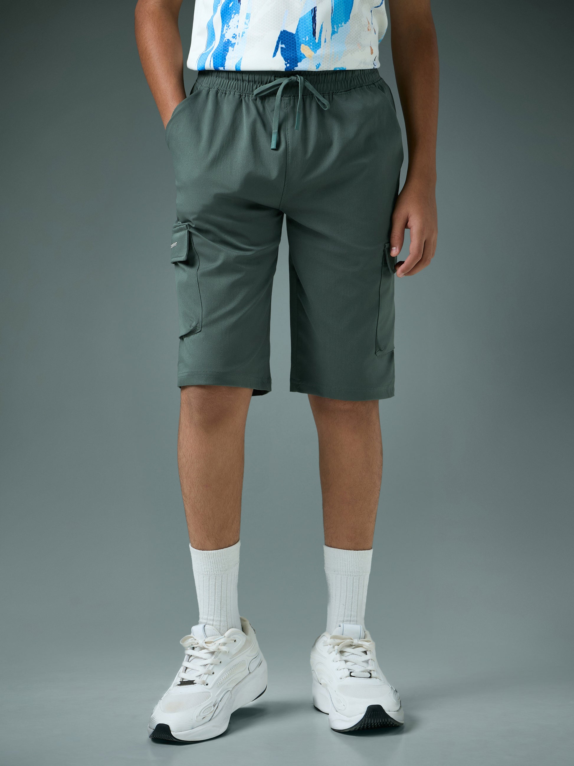 Boys Cargo Shorts Slim Fit Sports with TS FLEXI