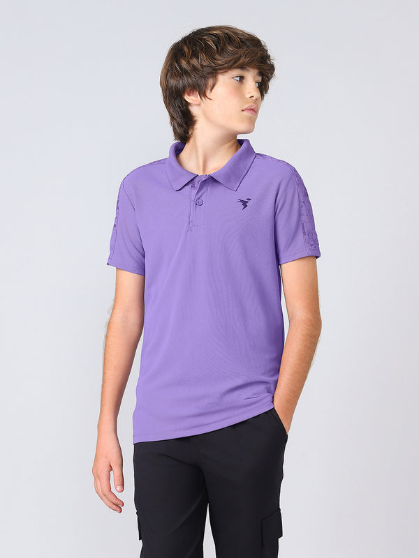 Boys Printed Slim Fit Polo Sports T-shirt with MATPIQ