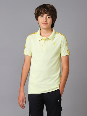 Boys Printed Slim Fit Polo Sports T-shirt with MATPIQ