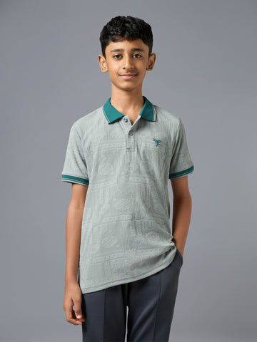 Boy's Millenova Half Sleeves Polo T-Shirt, Quick Dry Sports Polo Tee With COTFLEX