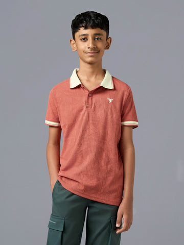 Boy's Millenova Half Sleeves Polo T-Shirt, Quick Dry Sports Polo Tee With COTFLEX