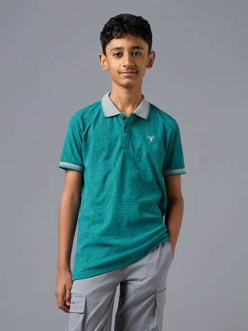 Boy's Millenova Half Sleeves Polo T-Shirt, Quick Dry Sports Polo Tee With COTFLEX