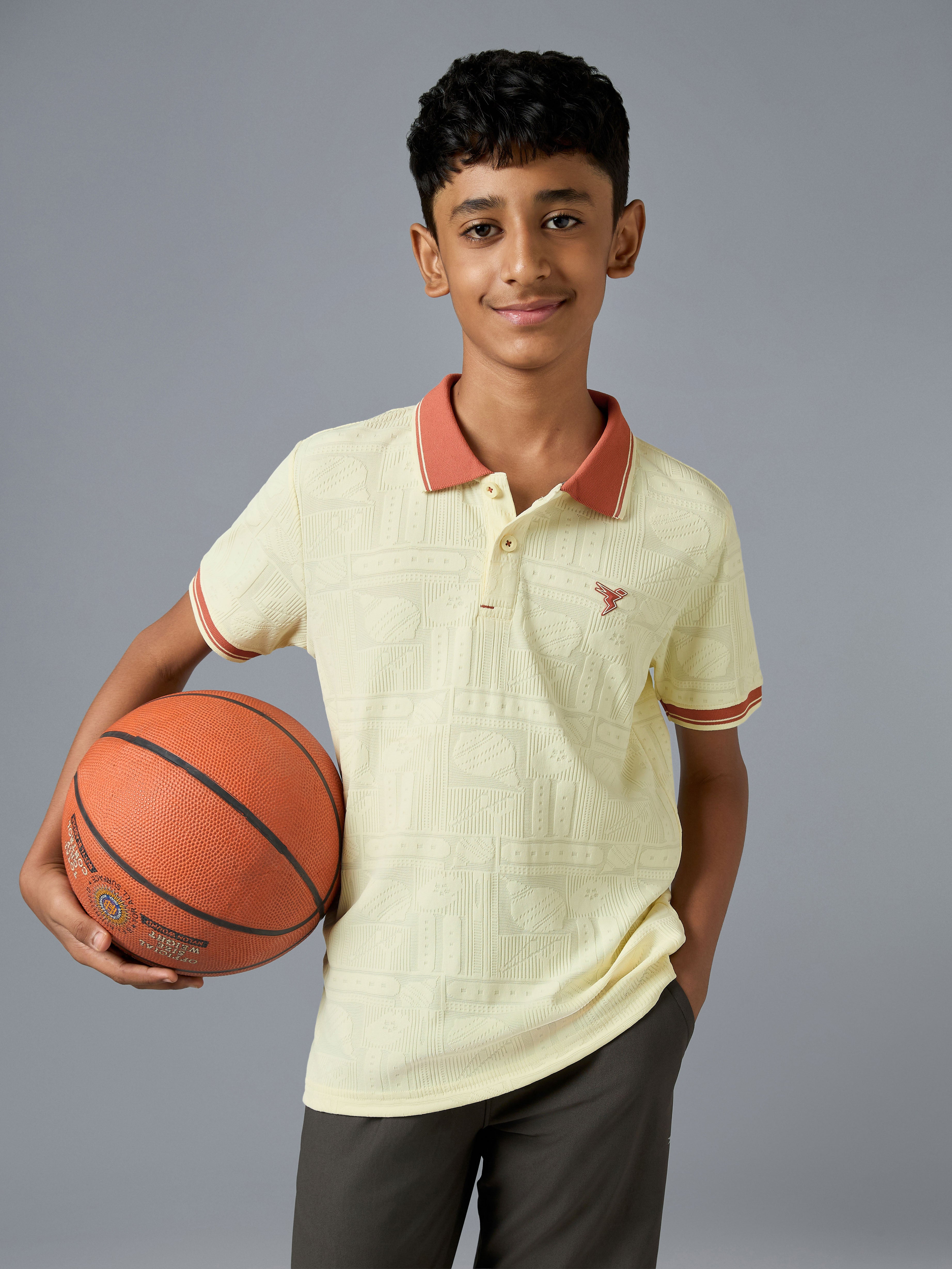Boy's Millenova Half Sleeves Polo T-Shirt, Quick Dry Sports Polo Tee With COTFLEX