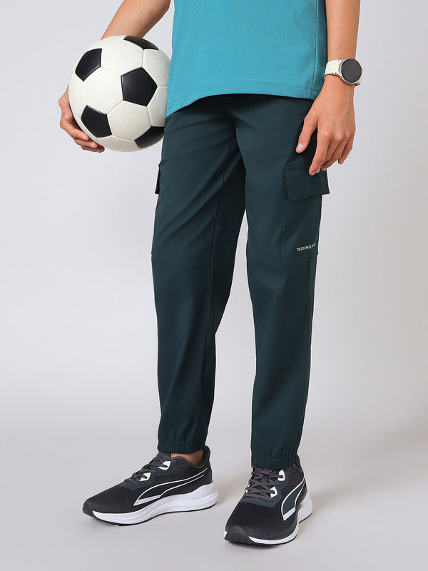 Boys Regular Fit Cargo Joggers with TS FLEXI