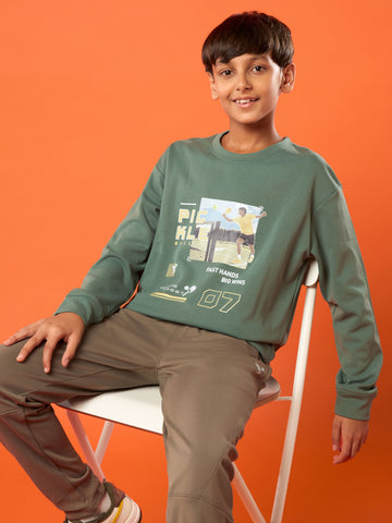 Boys Sports Sweatshirt Colorblock Slim Fit with ELASTOPLUS