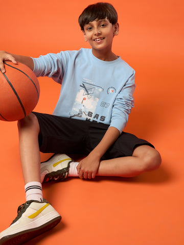 Boys Sports Sweatshirt Colorblock Slim Fit with ELASTOPLUS