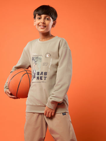 Boys Sports Sweatshirt Colorblock Slim Fit with ELASTOPLUS