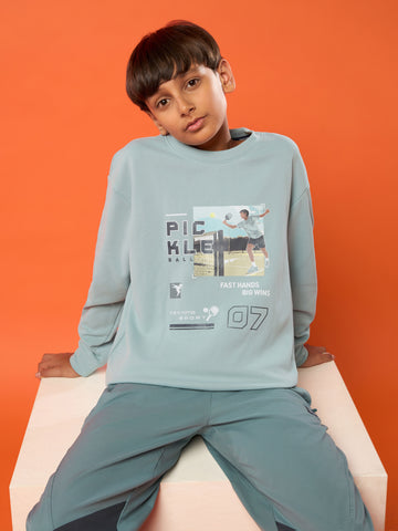 Boys Sports Sweatshirt Colorblock Slim Fit with ELASTOPLUS