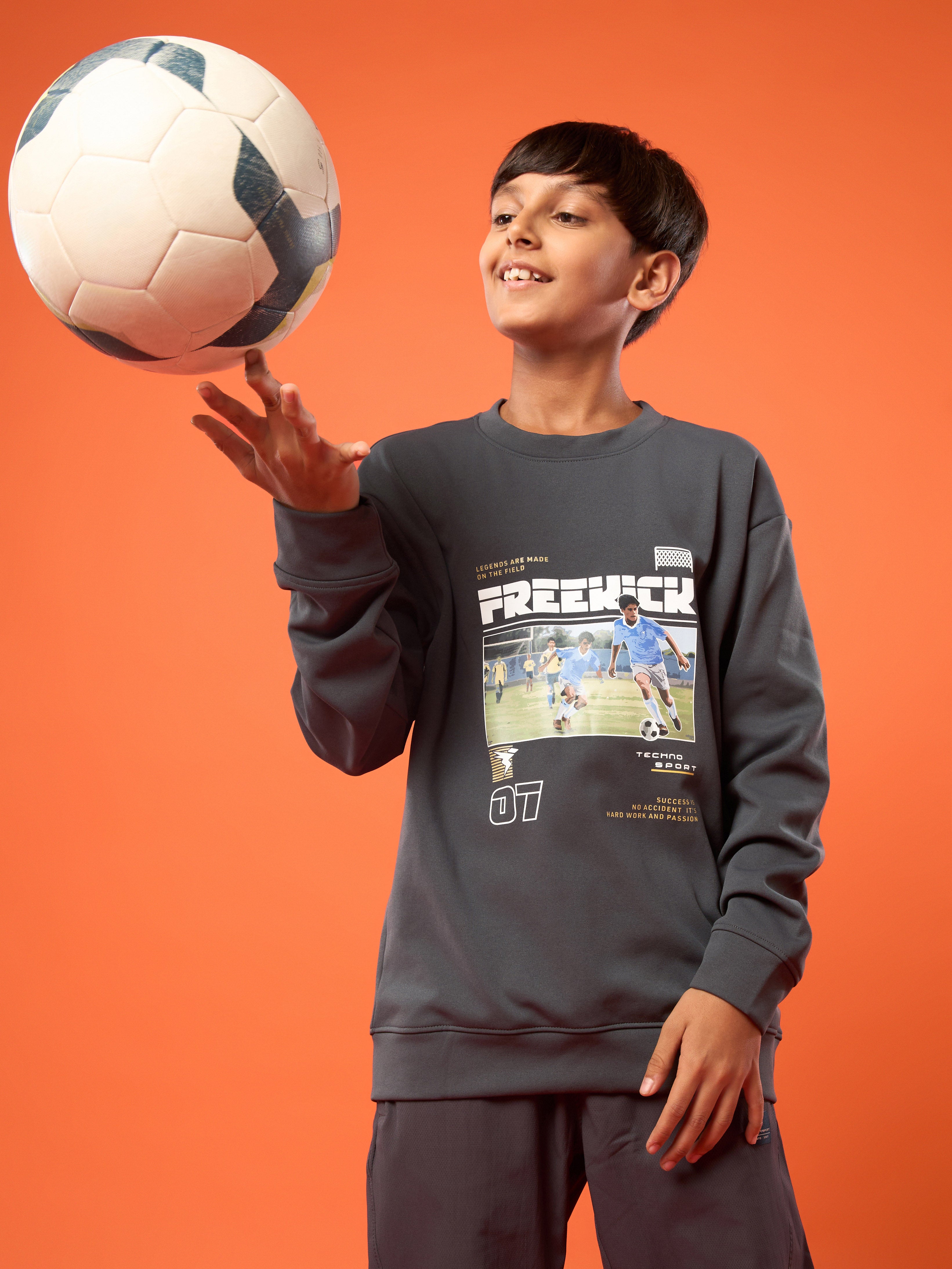Boys Sports Sweatshirt Colorblock Slim Fit with ELASTOPLUS