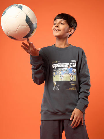 Boys Sports Sweatshirt Colorblock Slim Fit with ELASTOPLUS