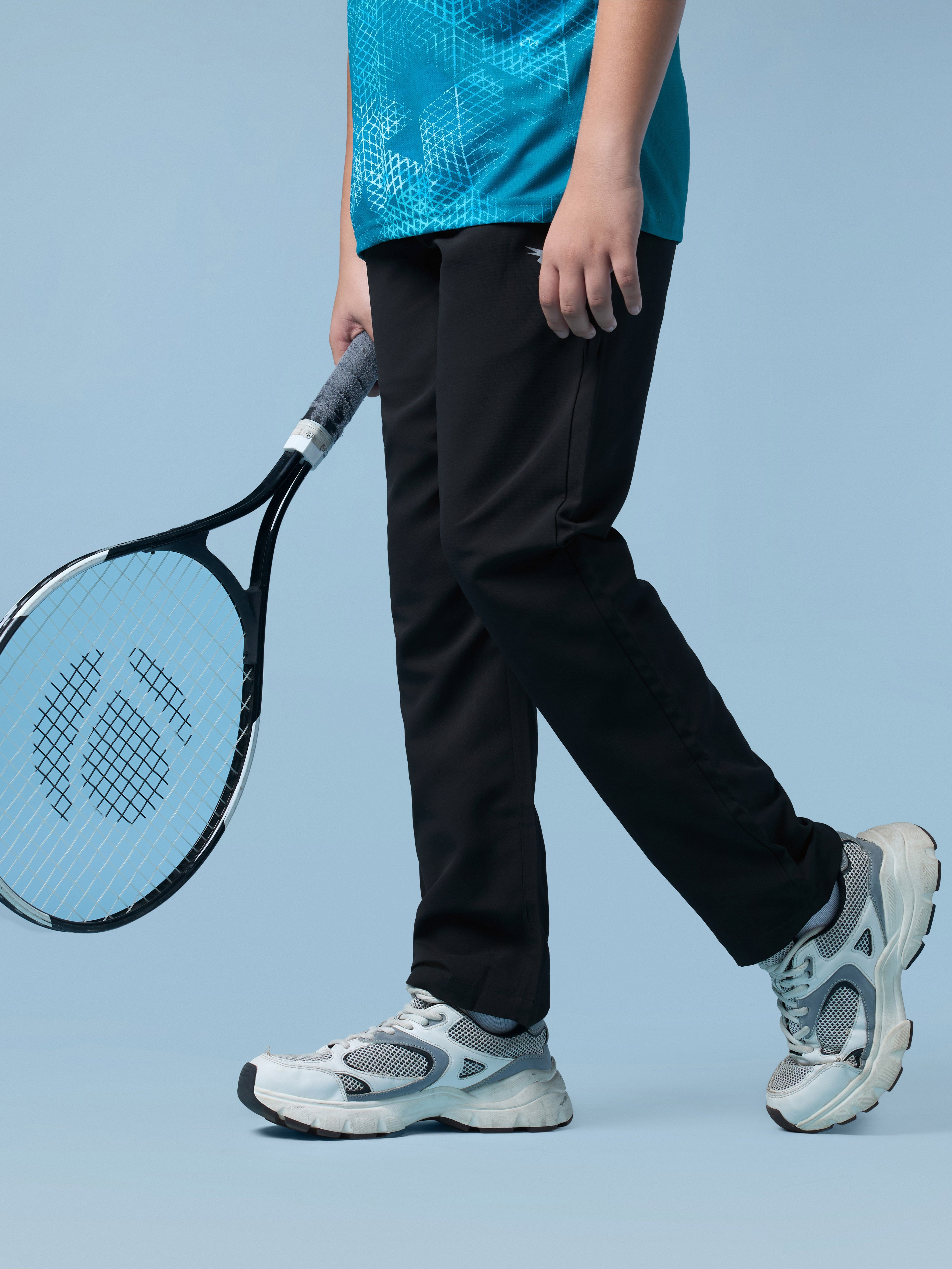 Boy's Solid Regular Fit Sports Trackpants with TECHNO LITE