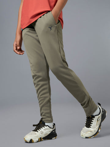 Boys Solid Regular Fit Sports Trackpants with TECHNO DRY