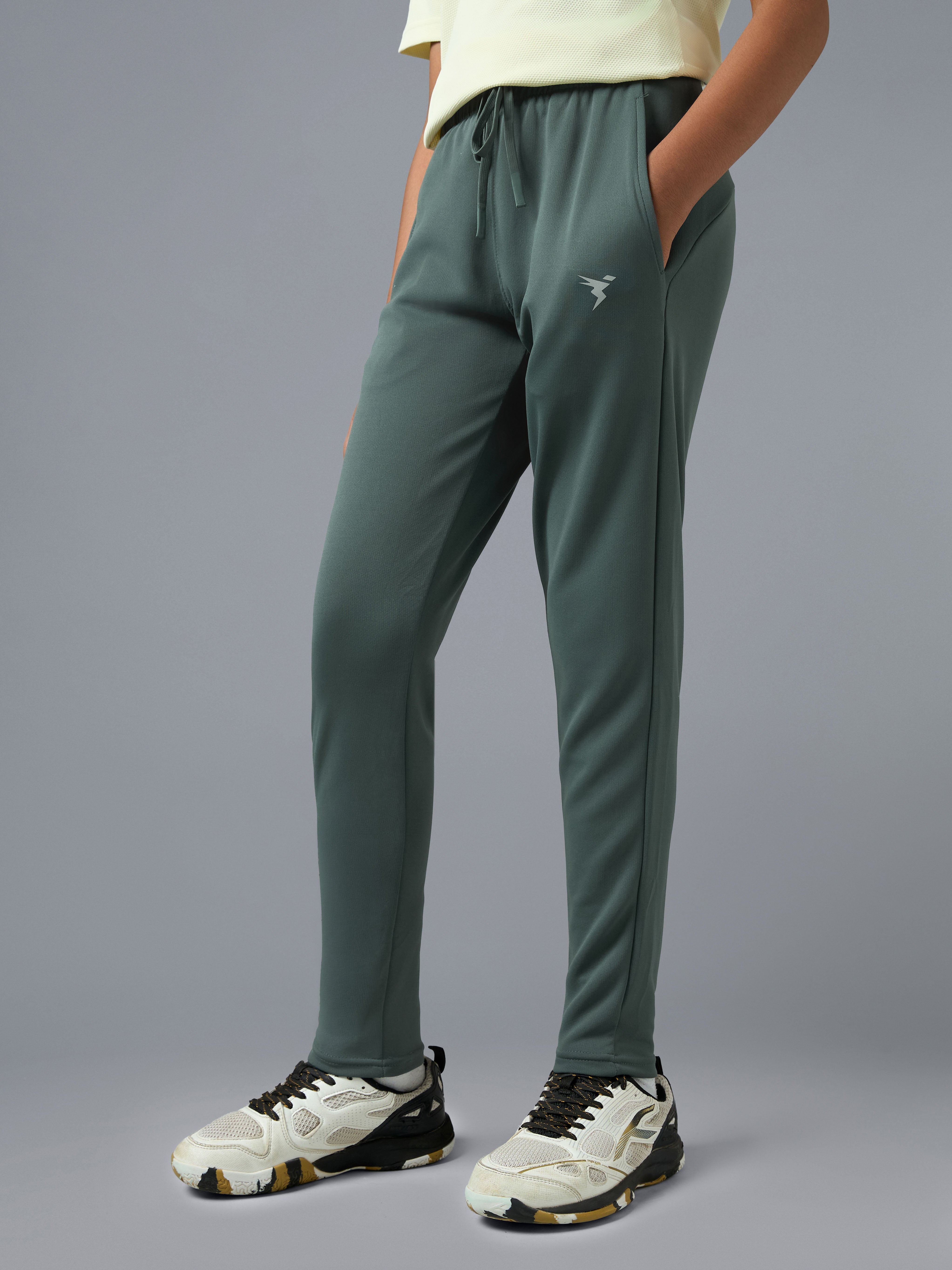 Boys Solid Regular Fit Sports Trackpants with TECHNO DRY