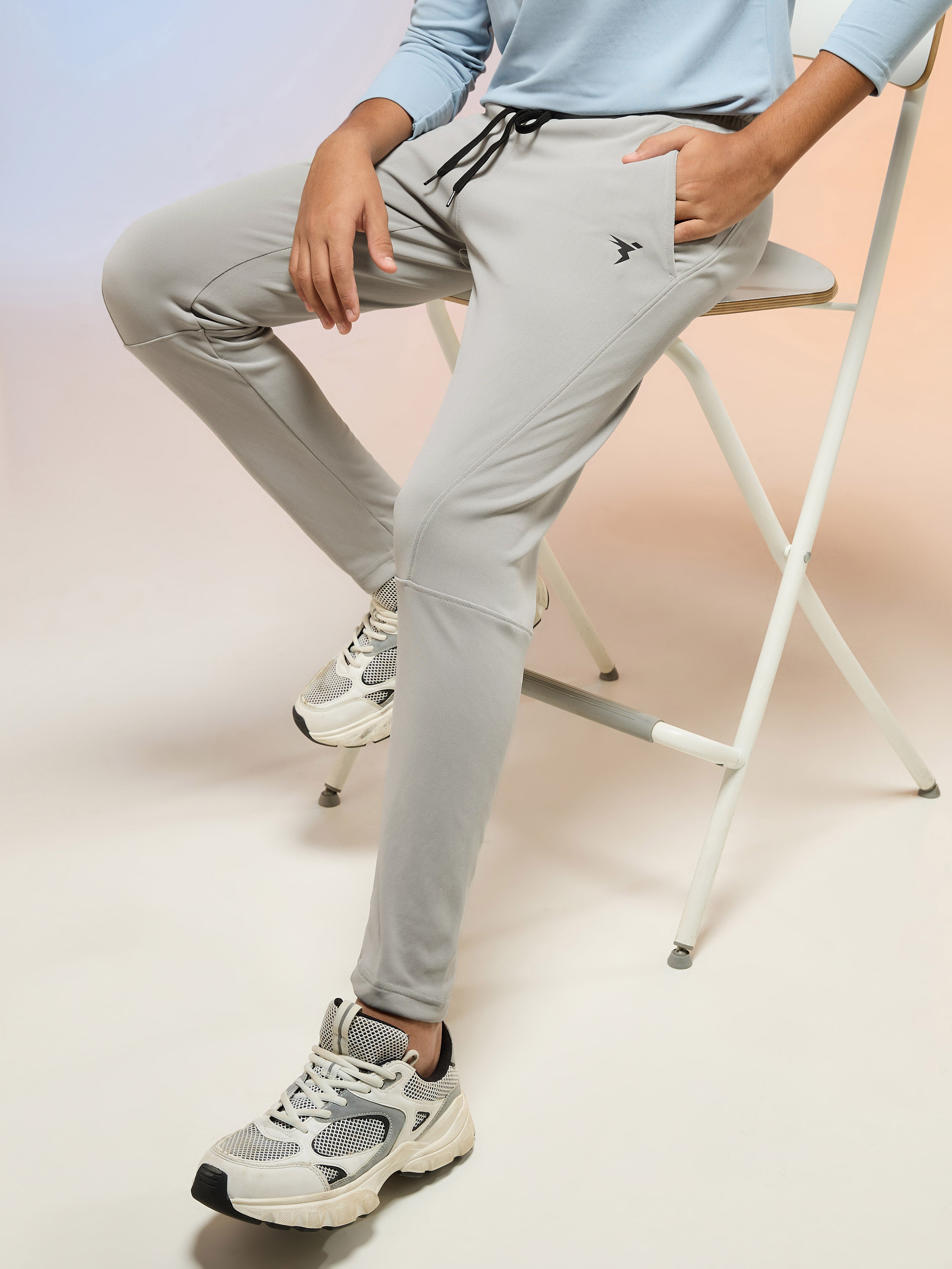 Boys Solid Slim Fit Trackpants with TECHNO GUARD