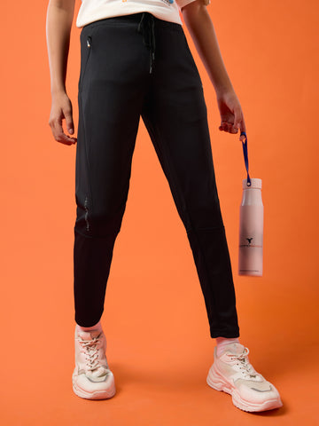 Boys Solid Slim Fit Trackpants with TECHNO GUARD