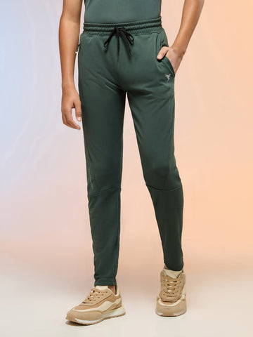 Boys Solid Slim Fit Trackpants with TECHNO GUARD