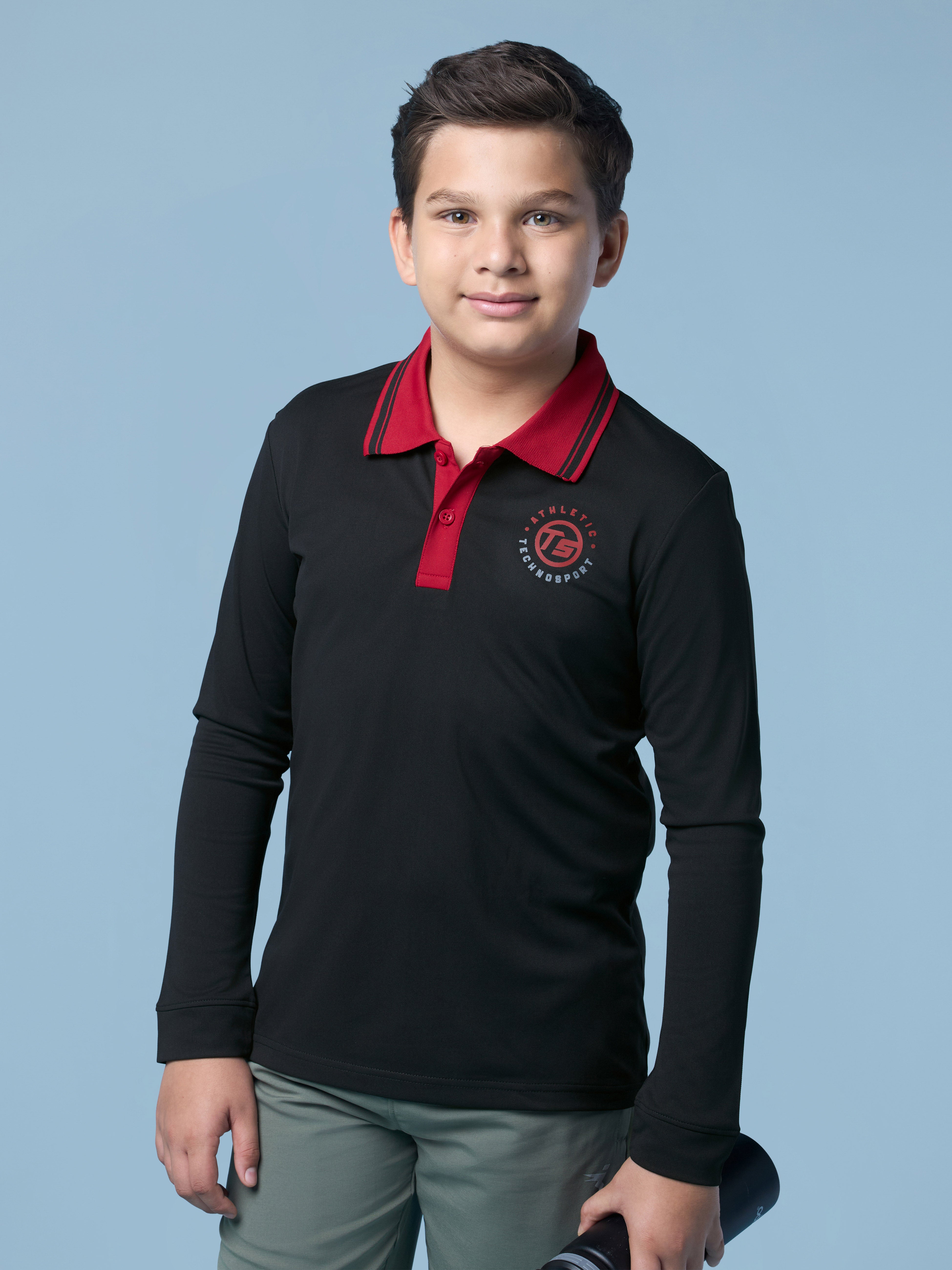 Boys Regular Fit Polo T-shirt with TECHNO DRY
