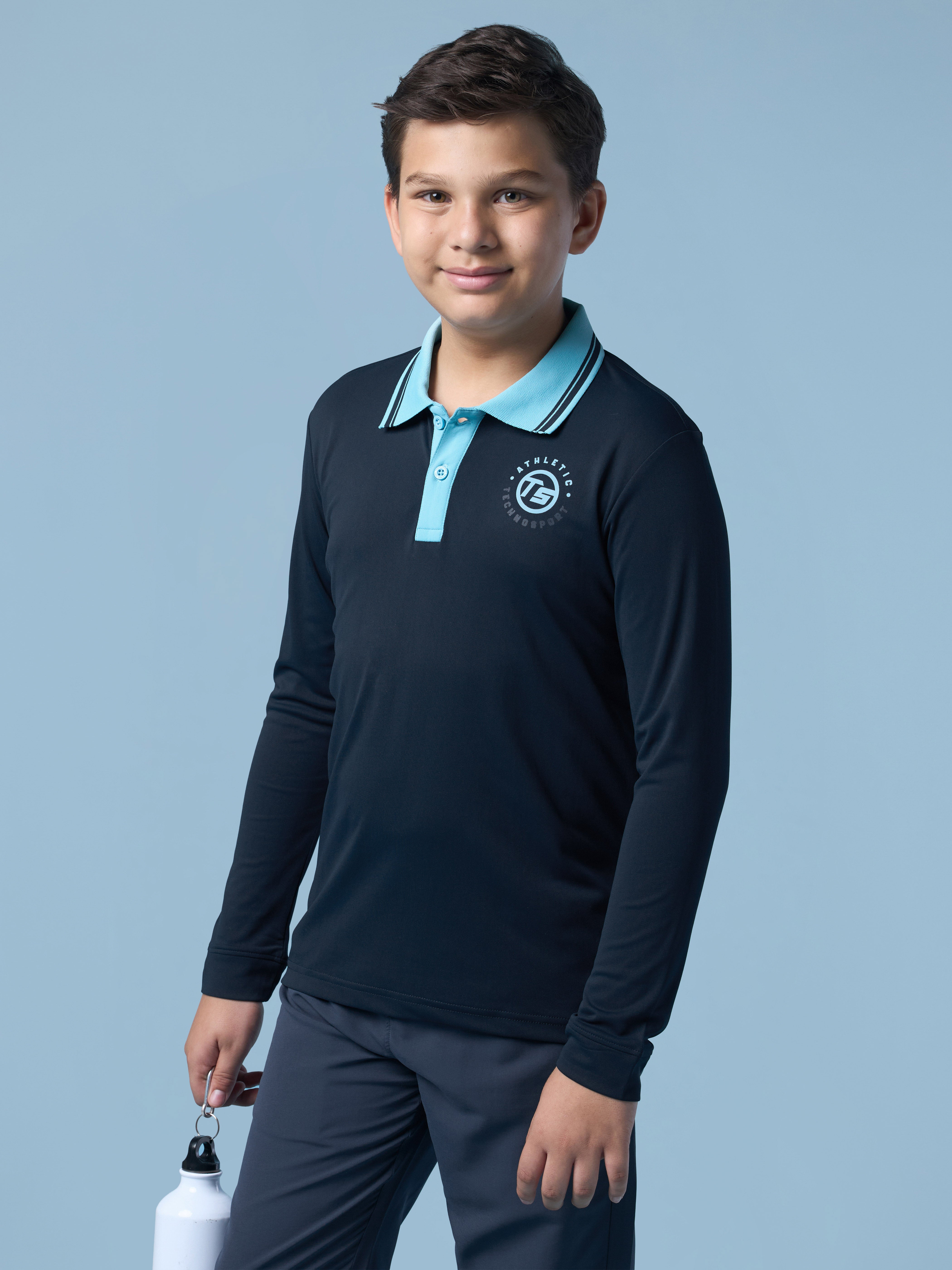 Boys Regular Fit Polo T-shirt with TECHNO DRY