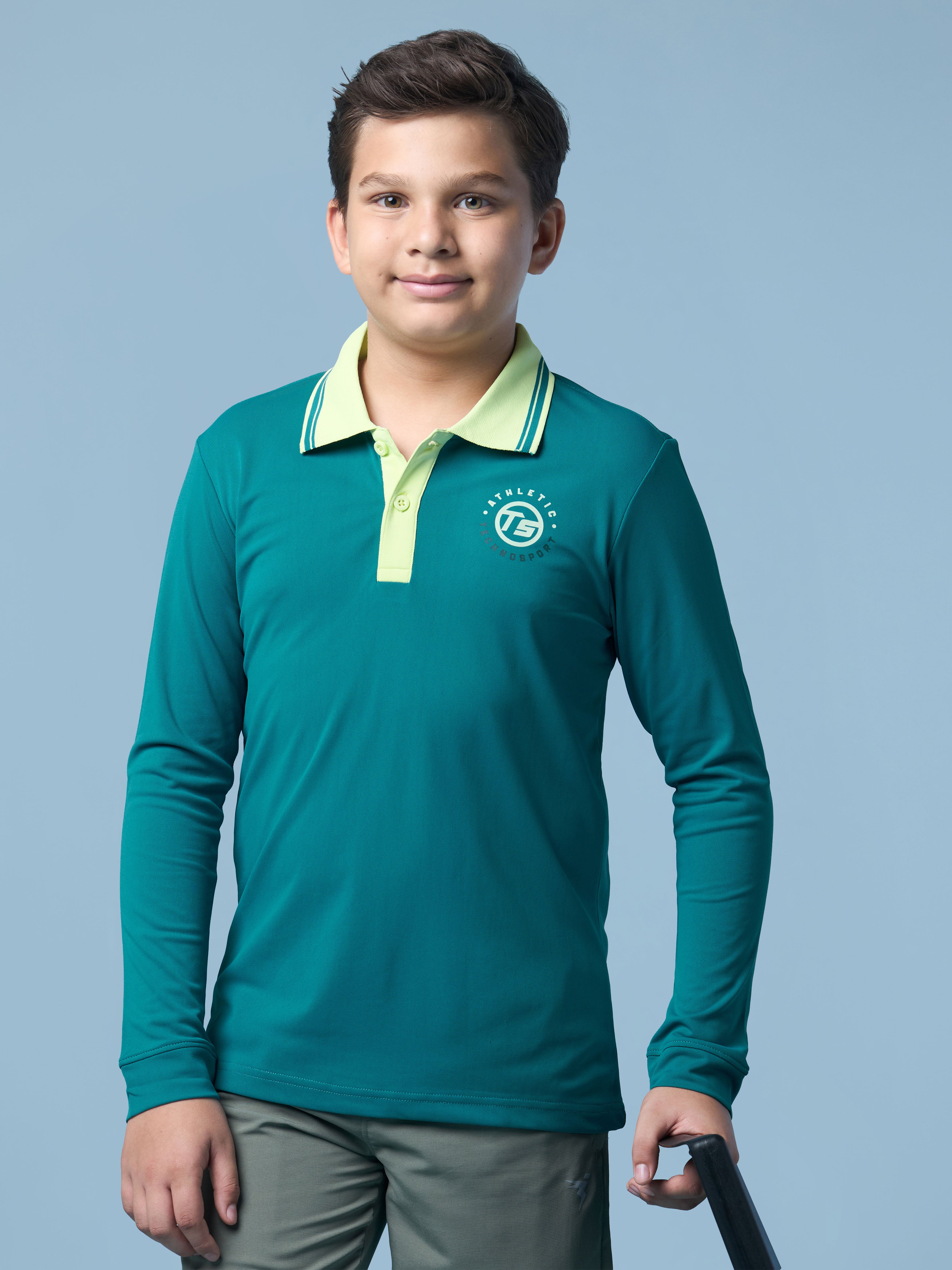 Boys Regular Fit Polo T-shirt with TECHNO DRY