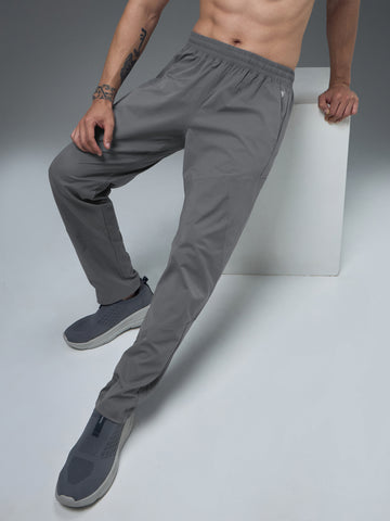 Men Solid Regular Fit Trackpants with TS FLEXI