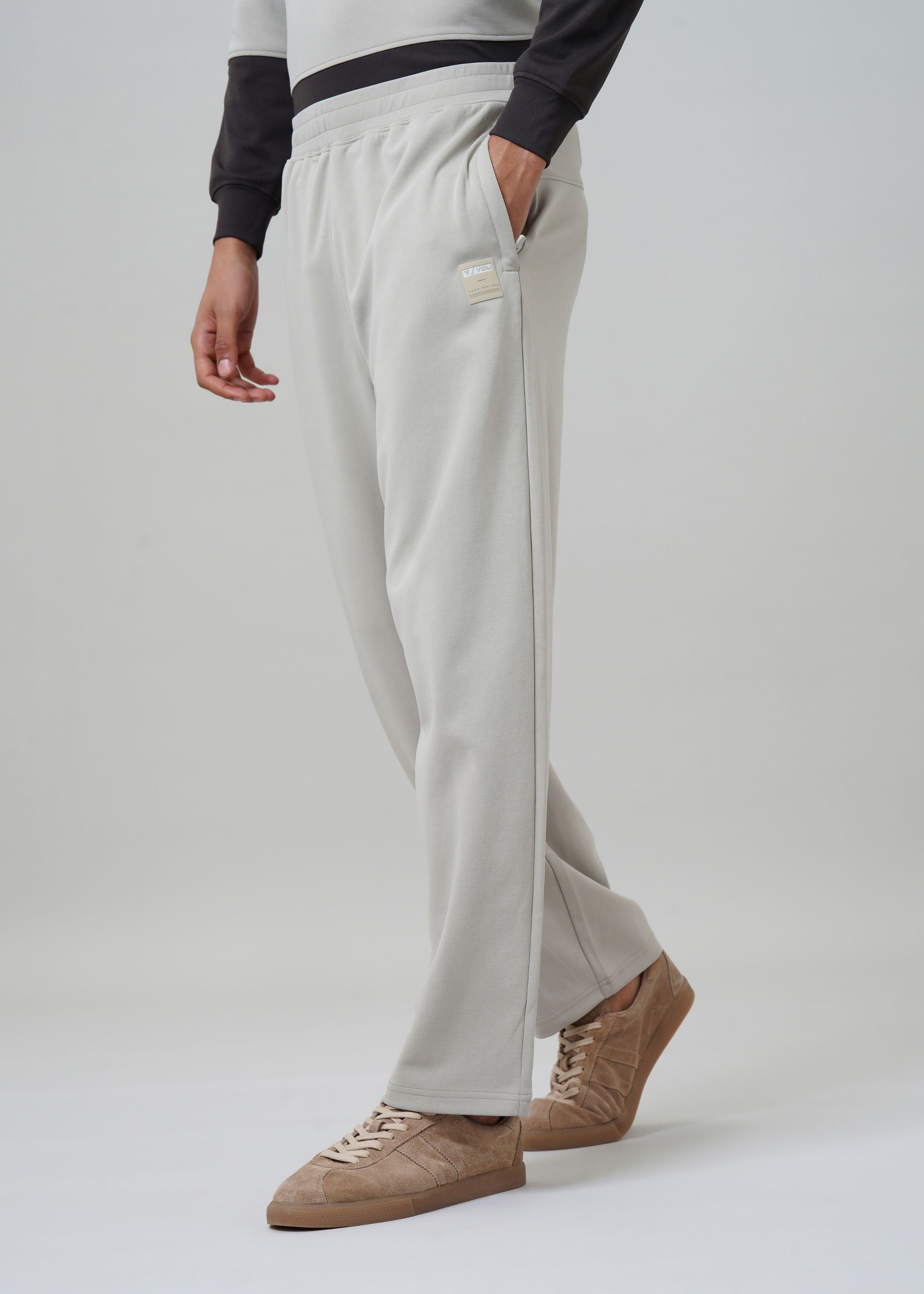 Men's  Solid Baggy  Fit Trackpants  with Cloudflex