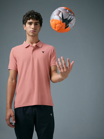 Men Solid Slim Fit Polo T-shirt with MATPIQ