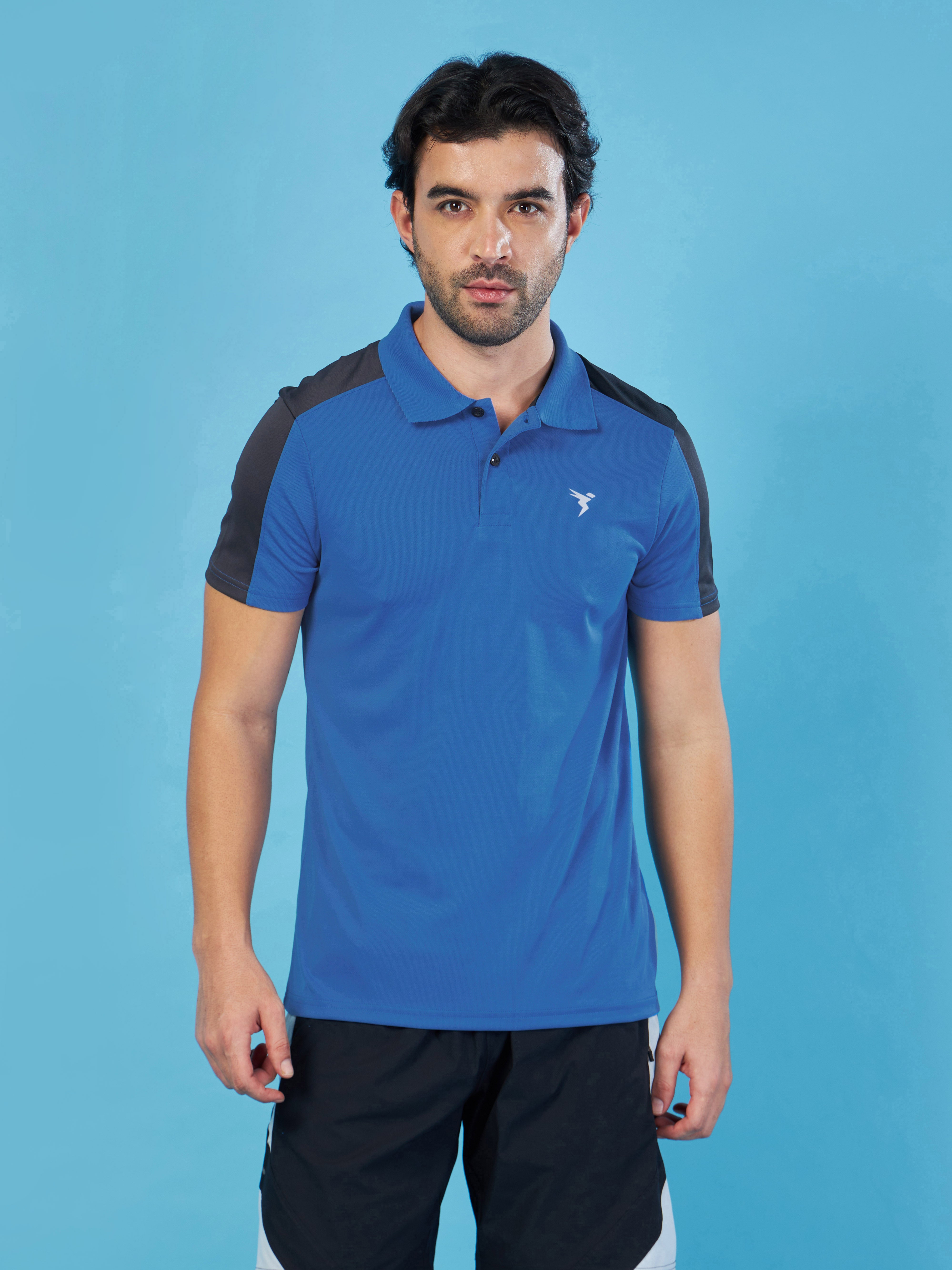 Men Colorblock Relax Fit Polo T-shirt with TECHNO COOL+