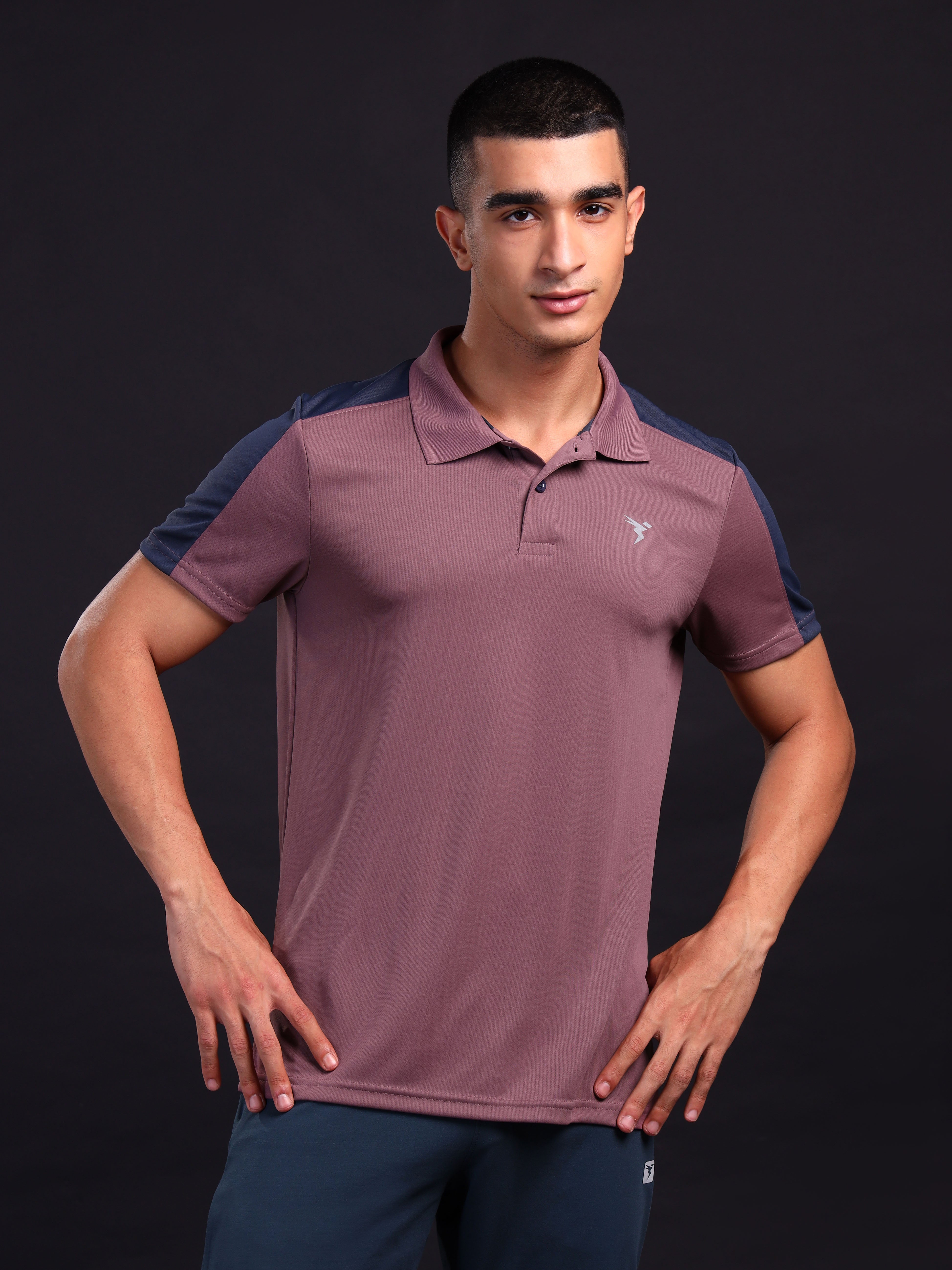 Men Colorblock Relax Fit Polo T-shirt with TECHNO COOL+