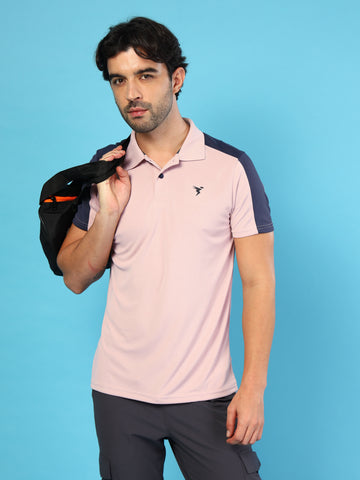 Men Colorblock Relax Fit Polo T-shirt with TECHNO COOL+