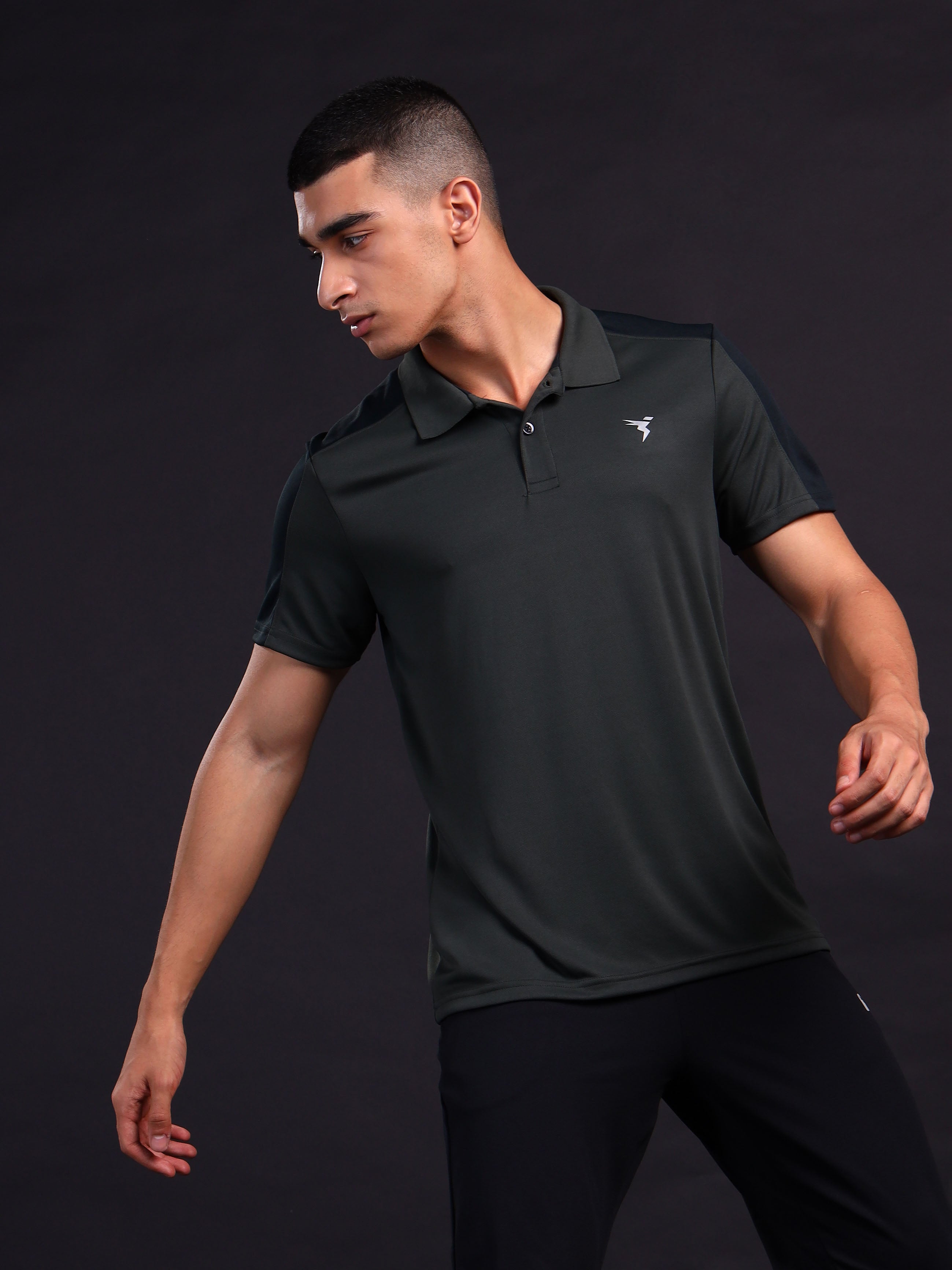 Men Colorblock Relax Fit Polo T-shirt with TECHNO COOL+