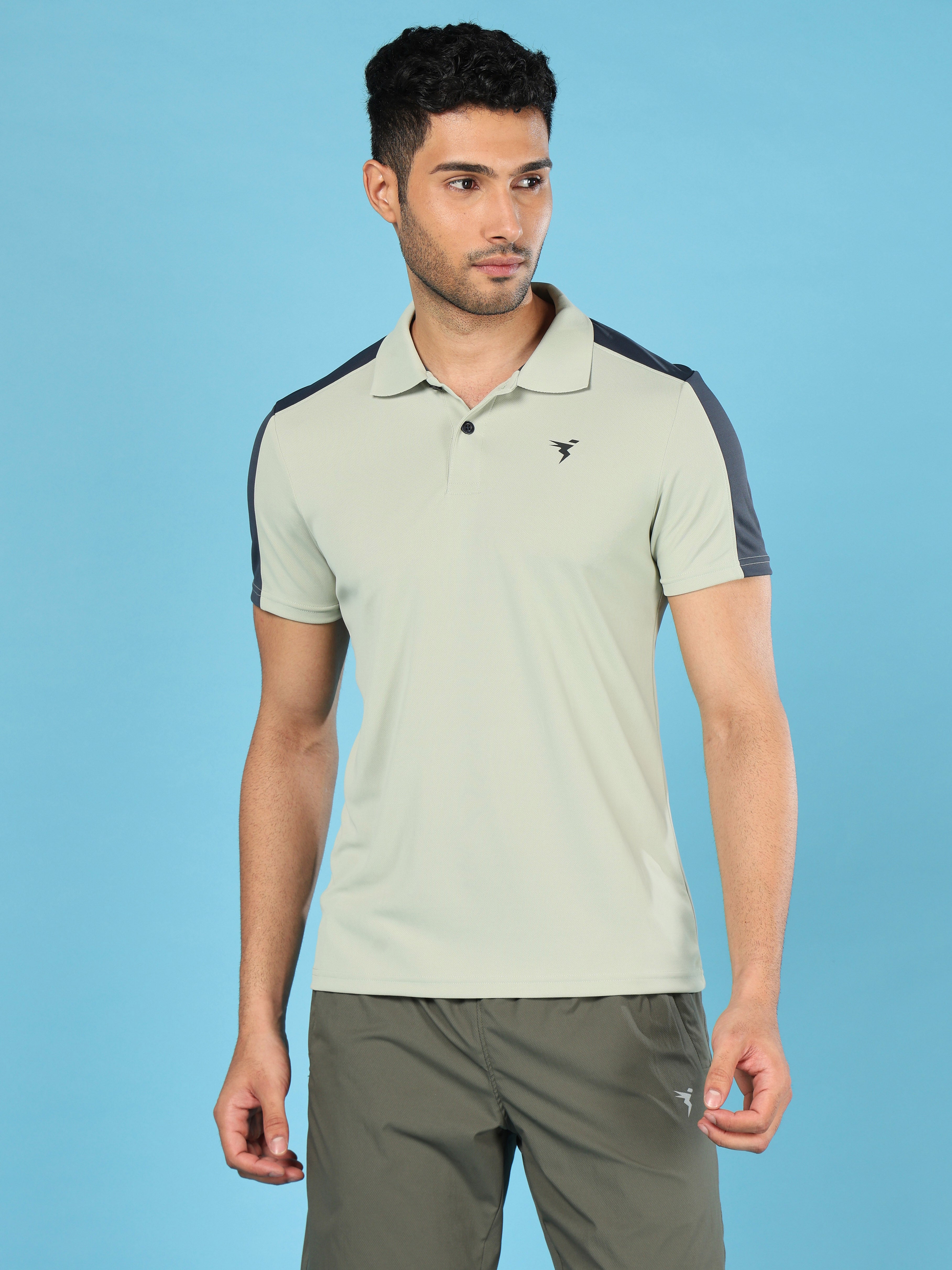 Men Colorblock Relax Fit Polo T-shirt with TECHNO COOL+