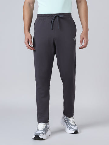 Men Solid Slim Fit Trackpants with ELASTO PLUS